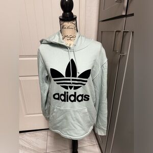Adidas Women’s Tiffany Blue Hoodie with Flocked Design XS